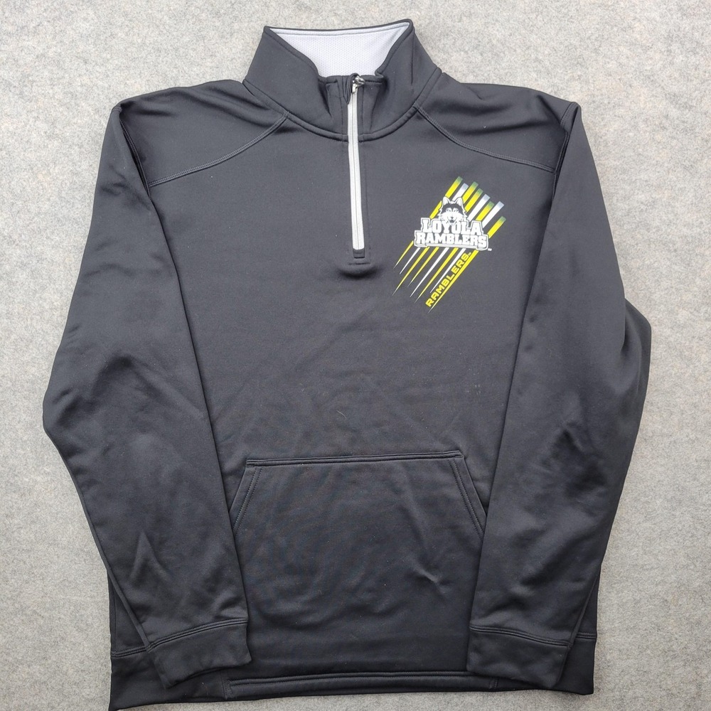 Loyola Ramblers Sweatshirt Mens‎ Large Black NCAA Basketball Champion 1/4 Zip